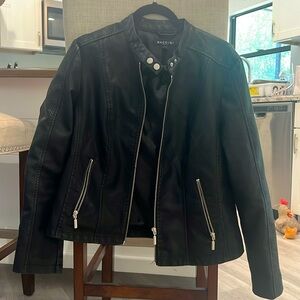 Black leather like jacket